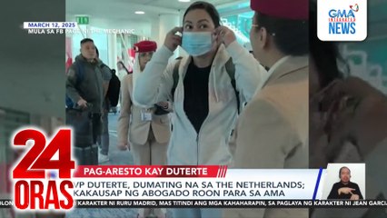 VP Duterte, dumating na sa The Netherlands; kakausap ng abogado roon para sa ama | 24 Oras
