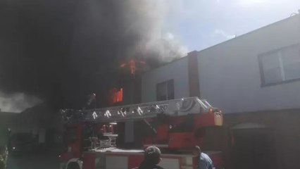 Bolu’da kereste fabrikasında yangın