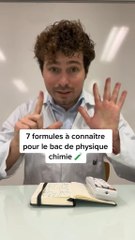 7 formules à connaître pour le bac de physique chimie, attention c’est parti ✅