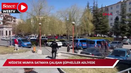 Niğde'de mumya satmaya çalışan şüpheliler adliyede