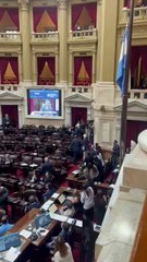 Zago y Almirón a las piñas en el recinto del Congreso