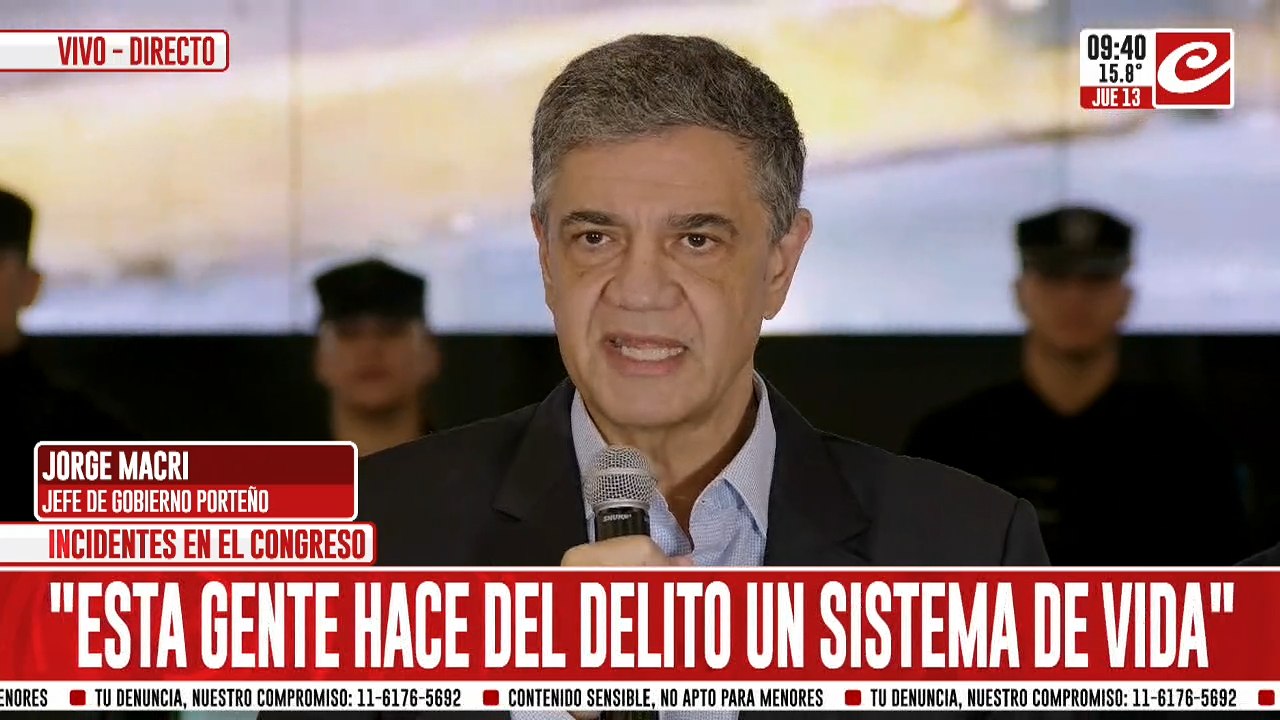 Jorge Macri habló de los incidentes en la ciudad: "Haremos una denuncia penal en conjunto con la Nación"