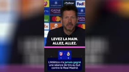 Atlético - Simeone : "Levez la main, qui a vu Alvarez toucher le ballon 2 fois ?"
