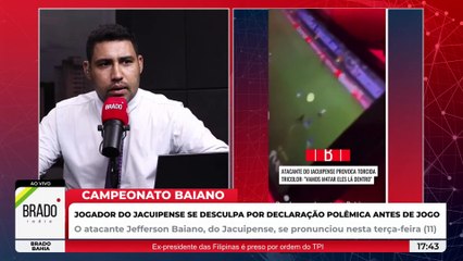 JOGADOR DO JACUIPENSE SE DESCULPA SOBRE DECLARAÇÃO METAFÓRICA COM RELAÇÃO AO TIME DO BAHIA