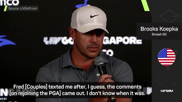 Koepka responds to Couples comments about re-joining the PGA Tour