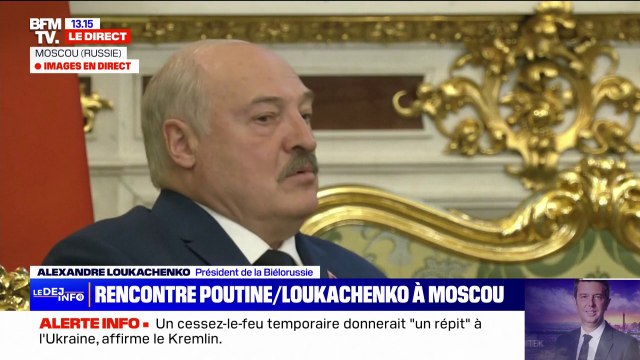 Alexandre Loukachenko à Vladimir Poutine: “Nous avons montré la solidité de nos liens notamment dans le conflit avec l’Ukraine”