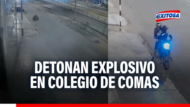 Extorsiones en colegios: Detonan explosivo en puerta de colegio científico en Comas
