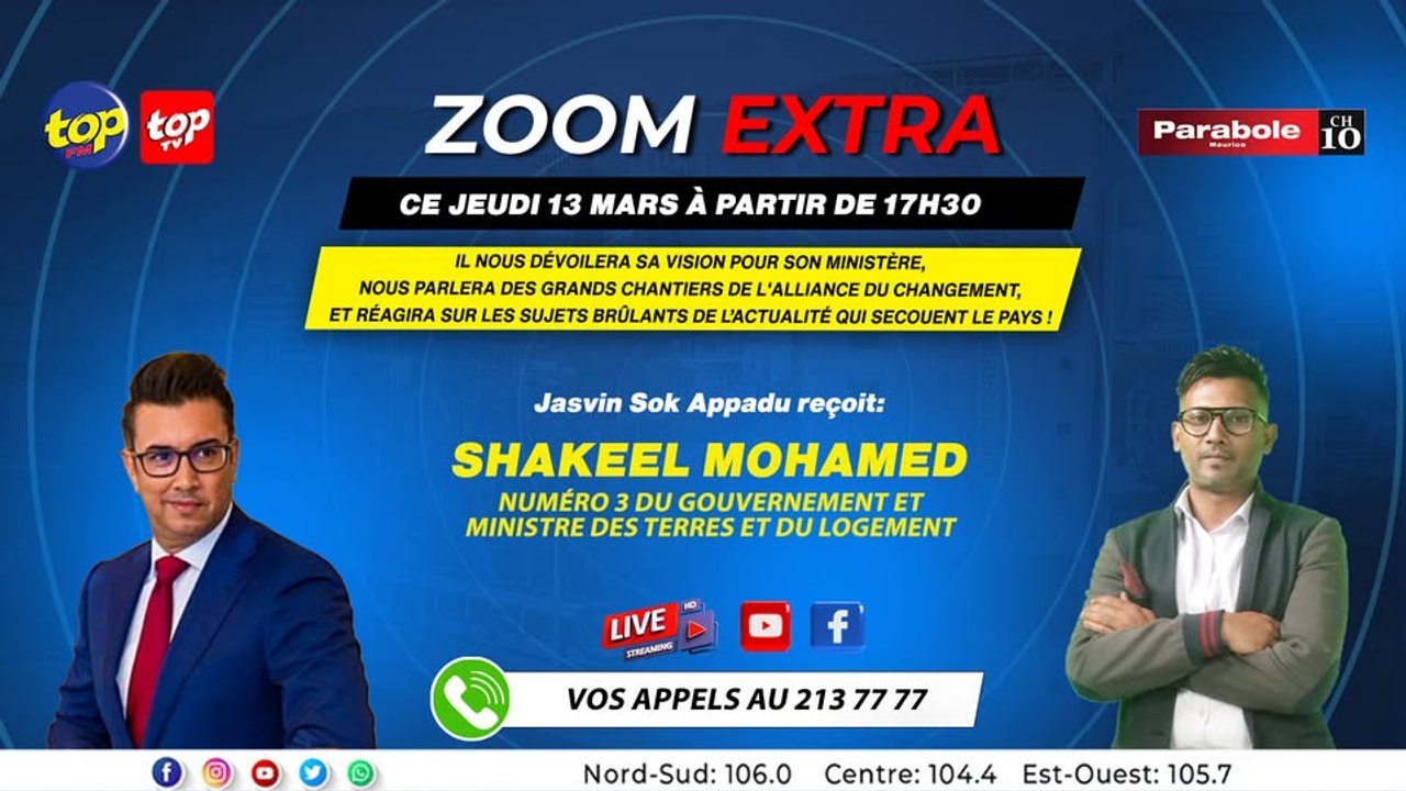 Zoom Extra: Jasvin Sok Appadu reçoit Shakeel Mohamed
