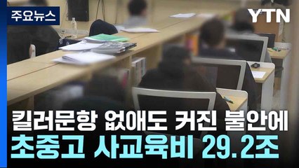 킬러문항 없애도 커진 불안에...초중고 사교육비 29.2조 / YTN