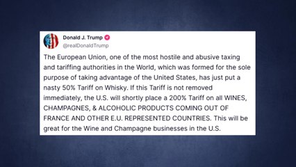 트럼프, EU 보복관세에 "와인 200％ 관세"...프랑스 "굴복 안 해" / YTN