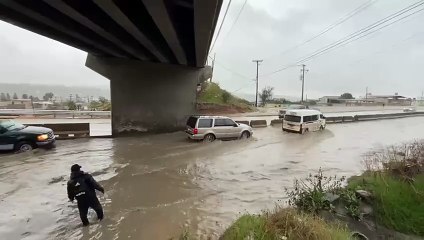 Inundaciones por lluvias en Tijuana