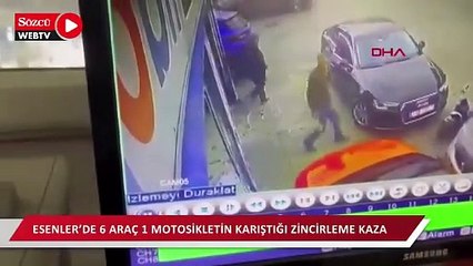 Esenler’de 6 araç 1 motosikletin karıştığı zincirleme kaza: 2 yaralı