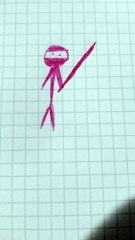 Ninja rosa personaggi disegno