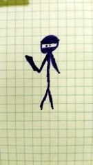 Ninja  blu guerriero personaggi disegno 2