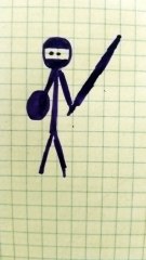 Ninja  blu guerriero personaggi disegno