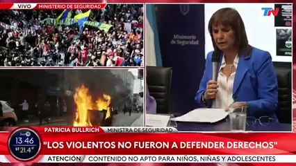 Conferencia de prensa de Patricia Bullrich