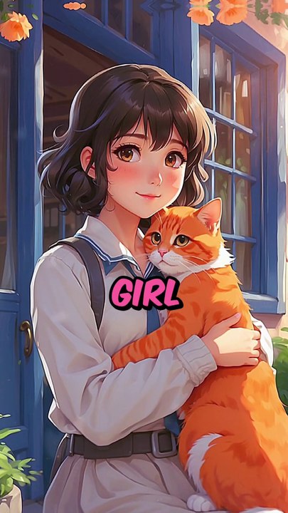 Girl and her Cat 🐱❤️ #lifelessons #moralstories #mindset