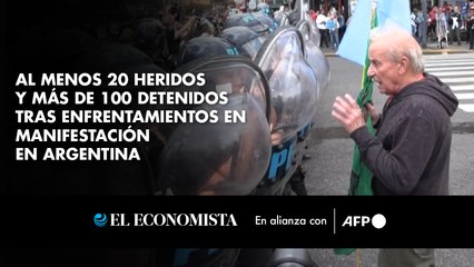 Al menos 20 heridos y más de 100 detenidos tras enfrentamientos en manifestación en Argentina