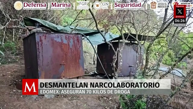 Desmantelan narcolaboratorio en Ixtlahuaca, Edomex; aseguran 70 kg de drogas