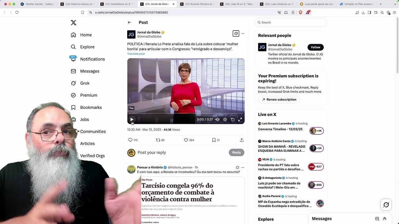 SEQUENCIA de LAMBANÇAS em FALAS do LULA faz com que JORNALISTAS da GLOBO PEÇAM: "CALA a BOCA LULA"