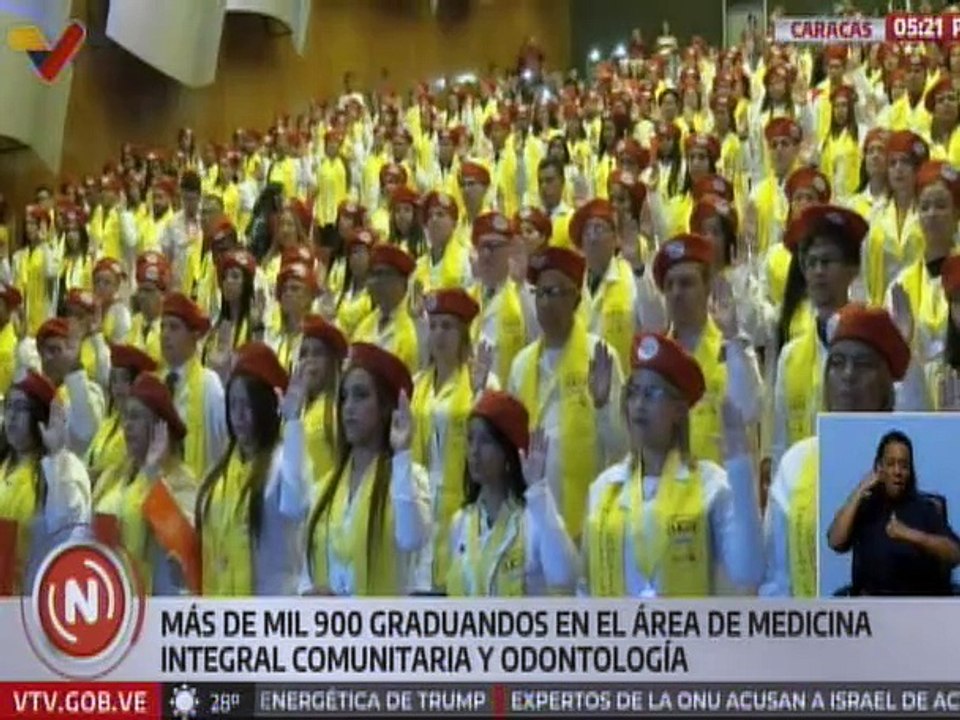 Autoridades nacionales presidieron acto de grado de nuevos profesionales de la salud en Caracas