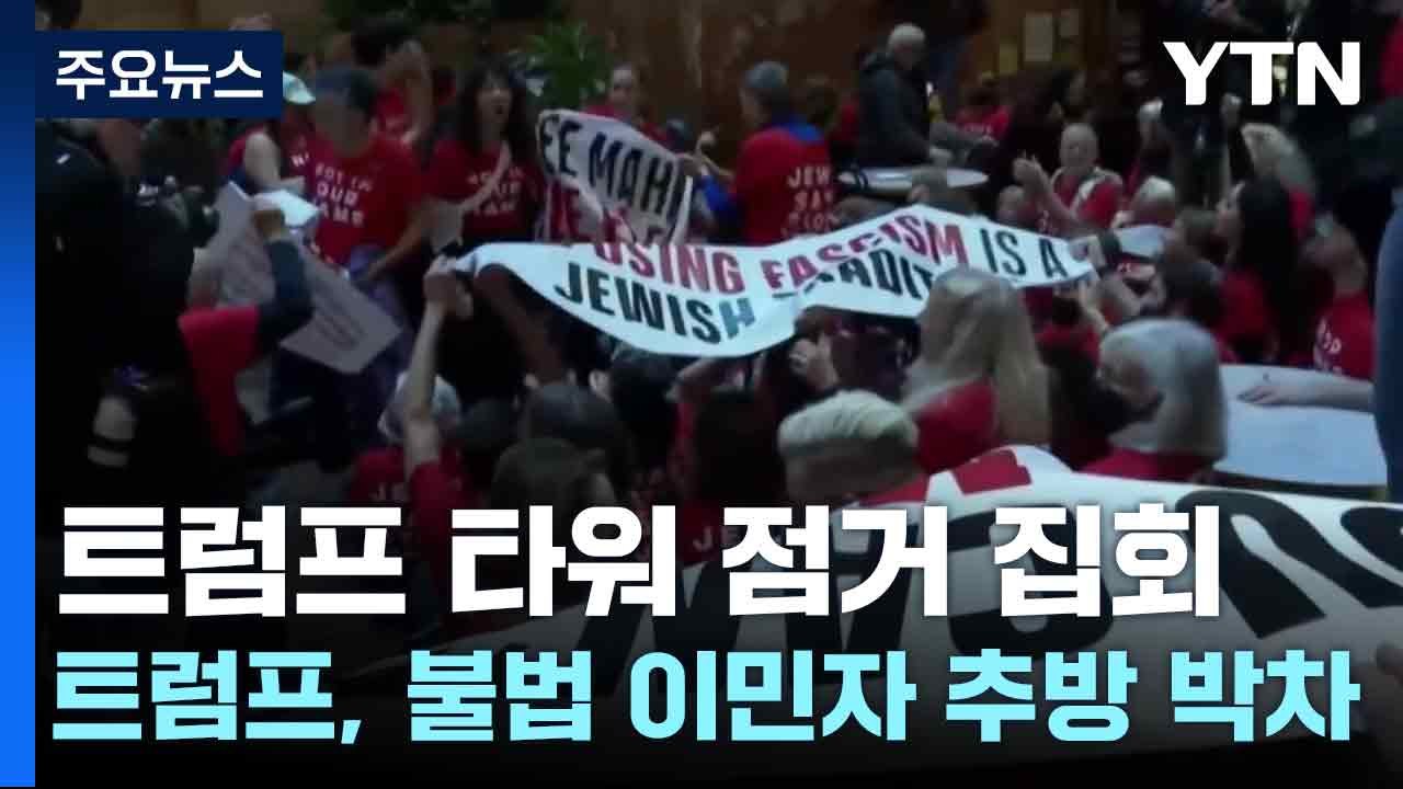 트럼프 타워 점거 집회...트럼프, 불법 이민자 추방 박차 / YTN