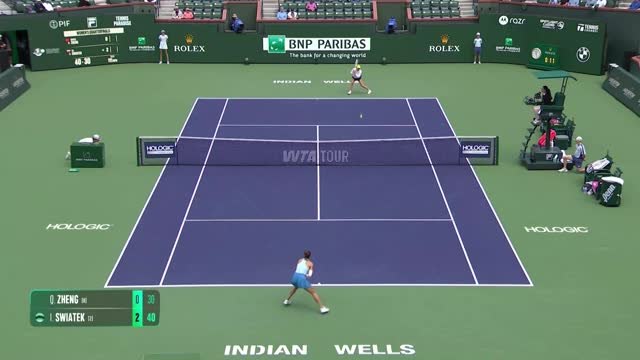Indian Wells - Swiatek sans trembler face à Zheng