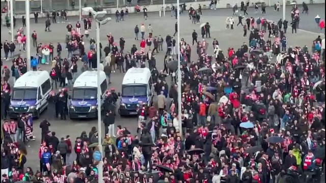 Otros cinco detenidos en Bilbao en incidentes tras el partido entre el Athletic y A.S. Roma