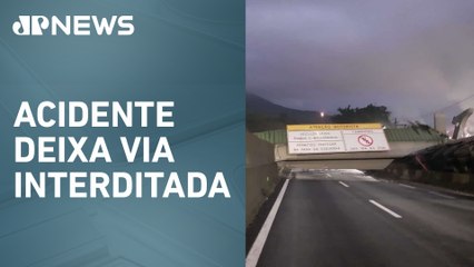Confira maiores informações sobre queda de passarela na Rodovia Anchieta