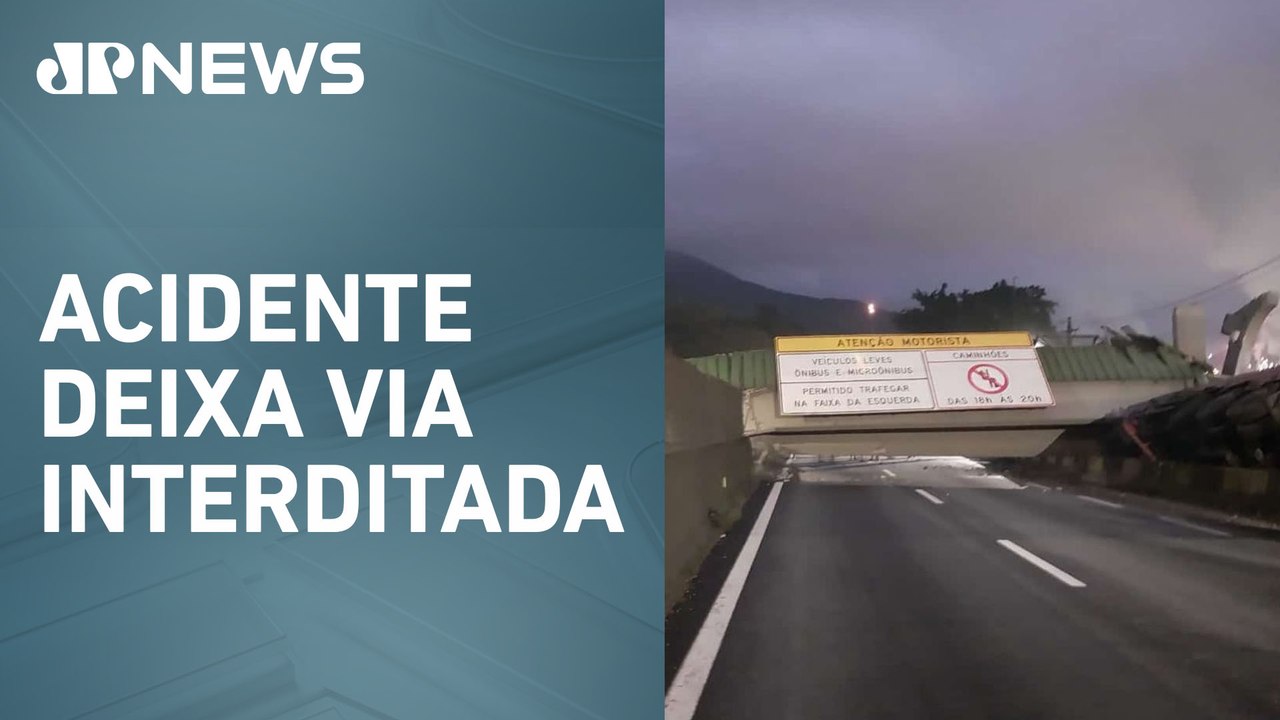 Confira maiores informações sobre queda de passarela na Rodovia Anchieta