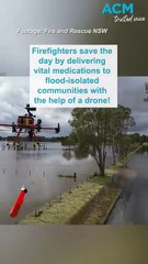 Drone drops medicine to flood-isolated communities