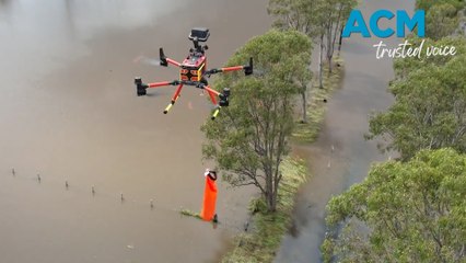 Drone drops medicine to flood-isolated communities