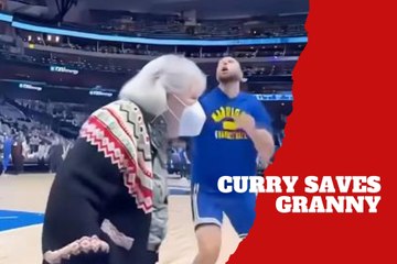 Steph Curry "saving" two elders in the court resurfaces in viral video
