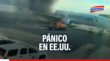EE.UU.: Avión con pasajeros a bordo se incendia y causa pánico en aeropuerto de Denver