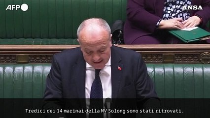 Collisione in Gb, stop alle ricerche del marinaio disperso: si presume morto