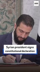 Syrian president signs constitutional declaration
