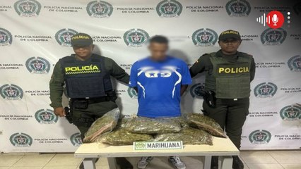 Capturado sujeto que transportaba más de seis kilos de marihuana en bus de servicio público