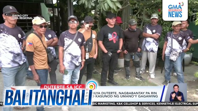 Ilang taga-suporta ng pamilya Duterte, nagbabantay pa rin sa labas ng bahay ni FPRRD kasunod ng umano'y gagawing raid ng mga awtoridad | Balitanghali