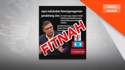 Ini fitnah dan berniat jahat - Saifuddin