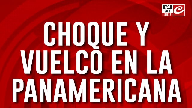 Choque y vuelvo en Panamericana: hay heridos y caos de tránsito en el lugar