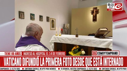 El Vaticano difundió la primera imagen del Papa tras su internación