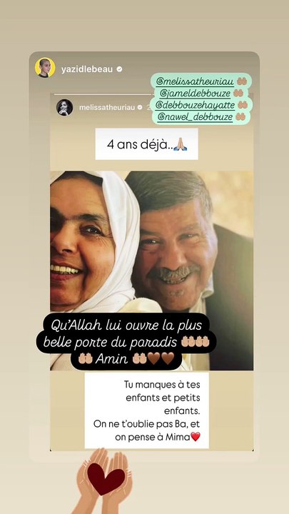 Nawel Debbouze a republié un post de sa belle-soeur Mélissa Theuriau