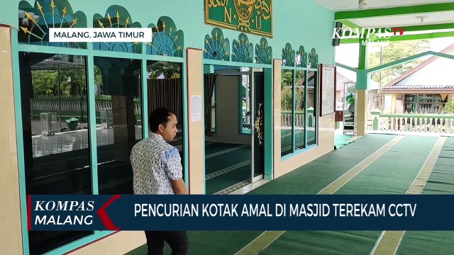 Terekam CCTV, Pencurian Kotak Amal Masjid di Siang Bolong