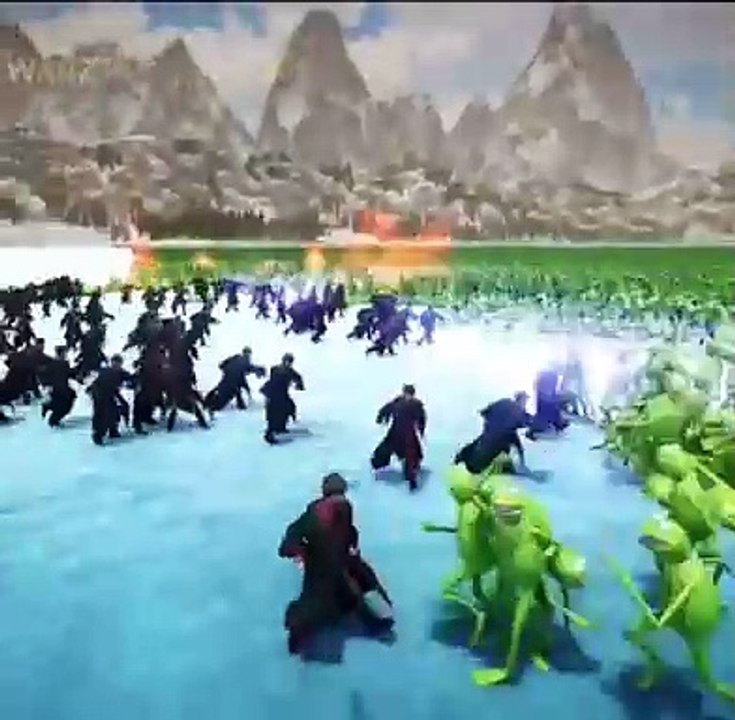 100 Harry Potters vs 1000000 Kermit the frogs