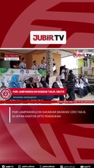 PGRI Jampangkulon Sukabumi Bagikan 1.000 Takjil di Depan Kantor UPTD Pendidikan