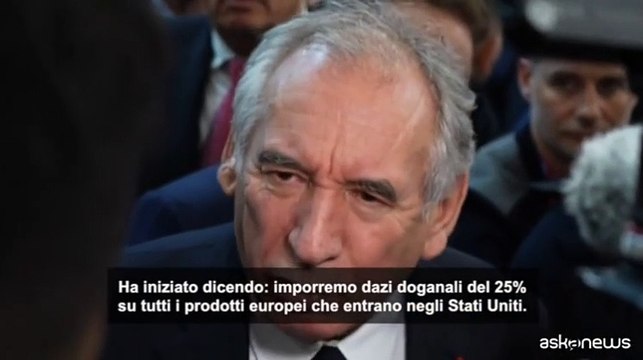 Il premier francese Bayrou contro i dazi del 200% sul vino di Trump