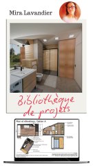 Aménagement de salle de bain mansardée avec lave linge