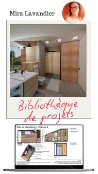 Aménagement de salle de bain mansardée avec lave linge