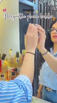 Magnetic Car Suction Cup Holder, Phone Car Mount Bracket, Vacuum Adsorption Magnetic Phone Car Holder, Nonslip Adjustable Windshield Dashboard Stand, White