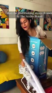 nexlev 10-in-1 Foldable Steam Cleaner & Mop| 2 Steam Modes| Handheld Multipurpose steam cleaning for kitchen, car, upholstery, bathroom, windows| Chemical Free Cleaning .